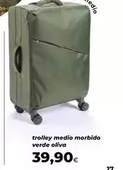 Trolley Medio Morbido Verde Oliva