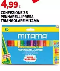 Mitama - Confezione 36 Pennarelli Presa Triangolare