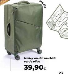 Trolley Medio Morbido Verde Oliva