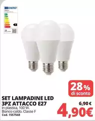 Set Lampadine Led 3Pz Attacco E27 Set Lampadine Led 3Pz Attacco E27