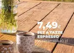 Set 6 Tazze In Ceramica Espresso Set 6 Tazze In Ceramica Espresso