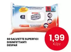 Despar - 60 Salviette Superfici Disinfettanti