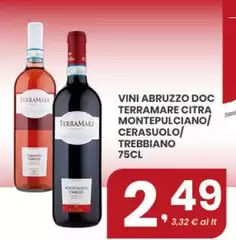 Terramare - Vini Abruzzo DOC  Citra Montepulciano/ Cerasuolo/Trebbiano
