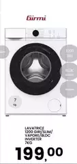 Girmi - Lavatrice 1200 Giri/Slim/Vapore/Bldc Inverter