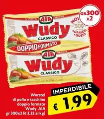 Aia - Wurstel Di Pollo E Tacchino Doppio Formato