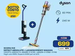 Dyson - Scopa V15 Detect Absolute + Lavapavimenti Wash61