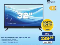 Telefunken - 32SONICSMV14-LED SMART TV 32"