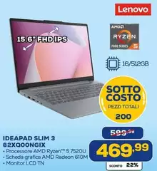 Lenovo - Ideapad Slim 3 82XQ00NGIX