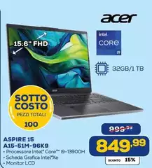 Acer - Aspire 15 A15-51M-96K9