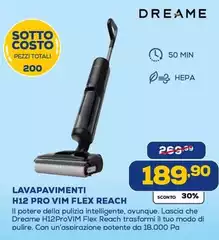 Dreame - Lavapavimenti H12 Pro Vim Flex Reach