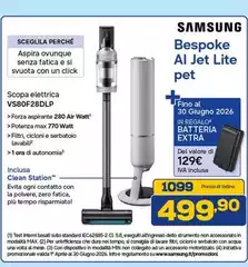 Samsung - Scopa Elettrica Vs80f28dlp
