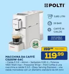 Polti - Macchina Da Caffè Cs150ew-54c