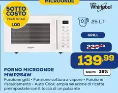 Whirlpool - Forno Microonde Mwp254w Whirlpool - Forno Microonde Mwp254w