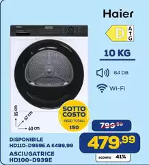 Haier - Disponbile Hd110-D959e A Asciugatrice Hd100-D939E Haier - Disponbile Hd110-D959e A Asciugatrice Hd100-D939E