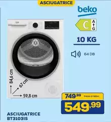 Beko - Asciugatrice Bt3103is Beko - Asciugatrice Bt3103is