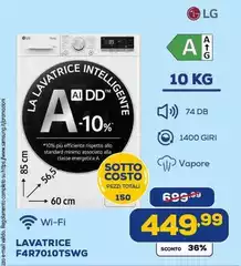 LG - Lavatrice F4R7010TSWW