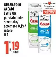 Granarolo - Accadi Latte Uht Parzialmente Scremato