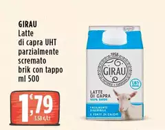Girau - Latte Di Capra Uht Parzialmente Scremato 