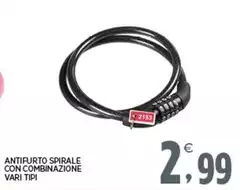 Antifurto Spirale Con Combinazione Antifurto Spirale Con Combinazione