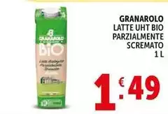 Granarolo - Latte UHT Bio Parzialmente Scremato