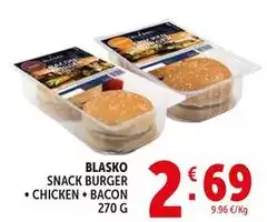 Snack Burger/Chicken/Bacon