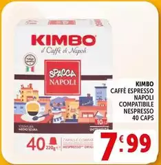 Kimbo - Caffè Espresso Napoli Compatibile Nespresso Kimbo - Caffè Espresso Napoli Compatibile Nespresso