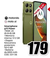 Motorola - Moto Ai Smartphone G15 Power