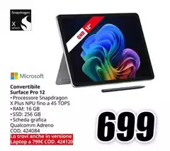 Microsoft - Convertibile Surface Pro 12 Microsoft - Convertibile Surface Pro 12
