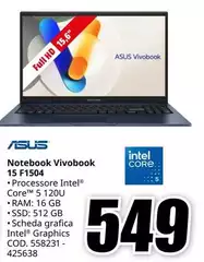 Asus - Notebook Vivobook 15 F1504