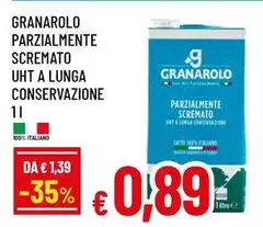 Granarolo - Parzialmente Scremato UHT A Lunga Conservazione 