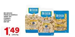 De Cecco - Pasta Di Semola Varie Tipi Formati Sgrali De Cecco - Pasta Di Semola Varie Tipi Formati Sgrali