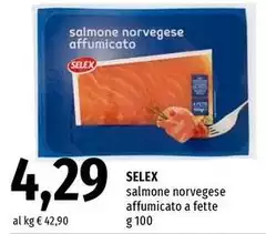 Selex - Salmone Norvegese Affumicato A Fette Selex - Salmone Norvegese Affumicato A Fette