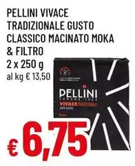 Pellini - Vivace Tradizionale Gusto Classico Macinato Moka & Filtro Pellini - Vivace Tradizionale Gusto Classico Macinato Moka & Filtro