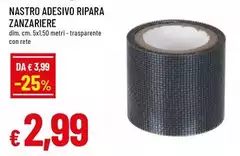Nastro Adesivo Ripara Zanzariere