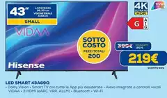 Hisense - Led Smart 43A69Q