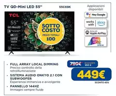TCL - Tv Qd-Mini Led 55" 55C69K