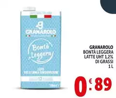 Granarolo - Bontà Leggeralatte UHT 1,2% Di Grassi
