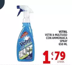 Vetril - Vetri & Multiuso Con Ammoniaca Spray