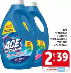 Ace - Detersivo Liquido Per Lavatrice