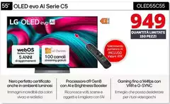 LG - 55" Oled Evo Ai Serie C5 OLED55C55 LG - 55" Oled Evo Ai Serie C5 OLED55C55