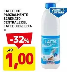 Centrale del latte di brescia - Latte UHT Parzialmente Scremato Centrale Del Latte Di Brescia