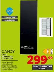 Candy - Frigo Combinato CCG3L517EB 