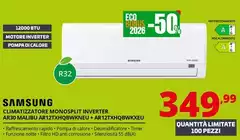 Samsung - Climatizzatore Monosplit Inverter AR30 Malibu AR12TXHQBWKNEU+AR12TXHQBWKXEU