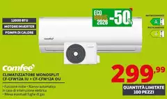Comfeè - Climatizzatore Monosplit CF-CFW12A IU + CF-CFW12A OU