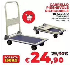 Carrello Pieghevole Richiudibile In Acciaio