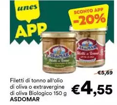 Asdomar - Filetti Di Tonno All'Olio Di Oliva O Extravergine Di Oliva Biologico Asdomar - Filetti Di Tonno All'Olio Di Oliva O Extravergine Di Oliva Biologico