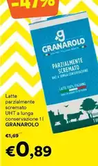 Granarolo - Latte Parzialmente Scremato UHT A Lunga Conservazione
