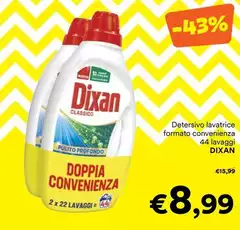 Dixan - Detersivo Lavatrice Formato Convenienza 44 Lavaggi