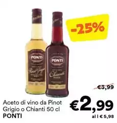 Ponti - Aceto Di Vino Da Pinot Grigio O Chianti Ponti - Aceto Di Vino Da Pinot Grigio O Chianti