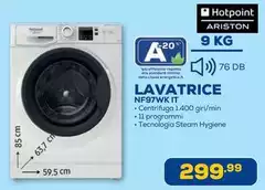 Hotpoint - NF9WK IT lavatrice Caricamento frontale 9 kg 1400 Giri/min A Bianco